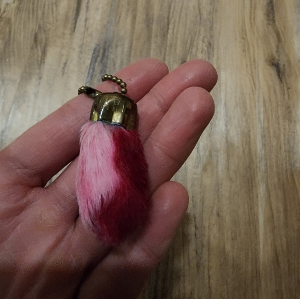 Vintage Brass Rabbit Foot Keychain - Picture 2 of 4